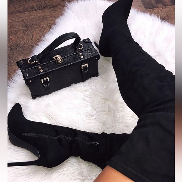 Vicky over the knee boots black - Picture 2 of 6